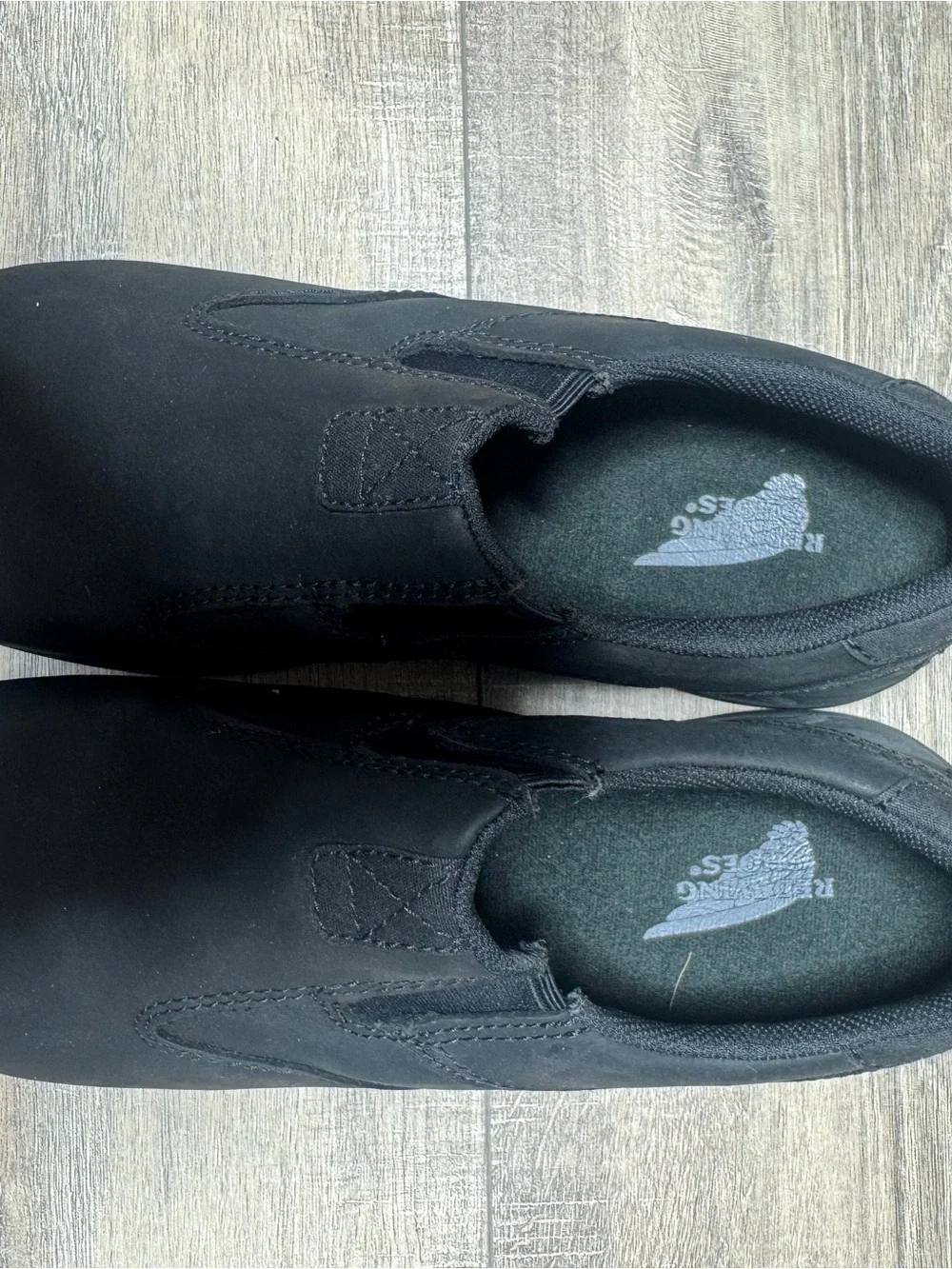 Red Wing Shoes Black Slip-On Work Loafers
